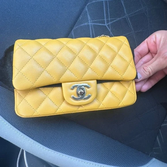 *RARE* CHANEL Yellow Mini Bag - Picture 3 of 8